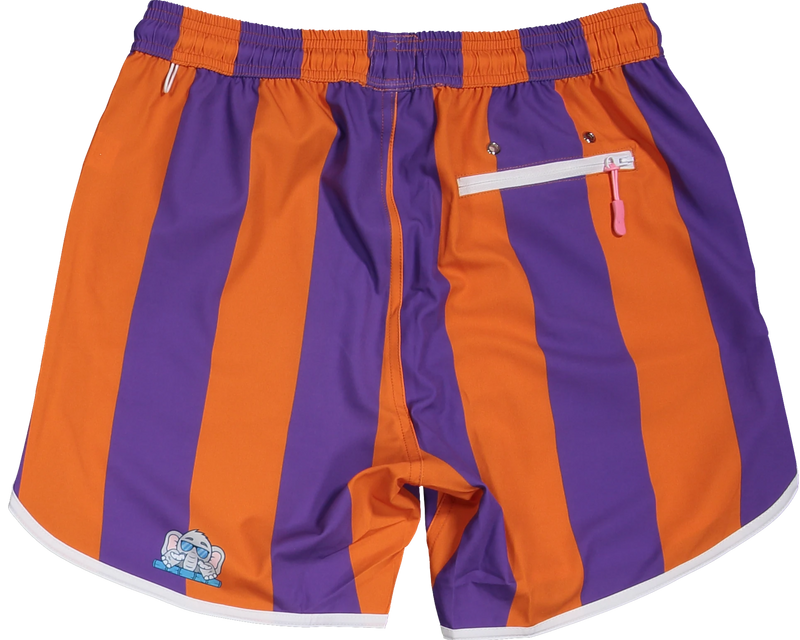 Clemson Orange and Purple shorts for gameday tailgate