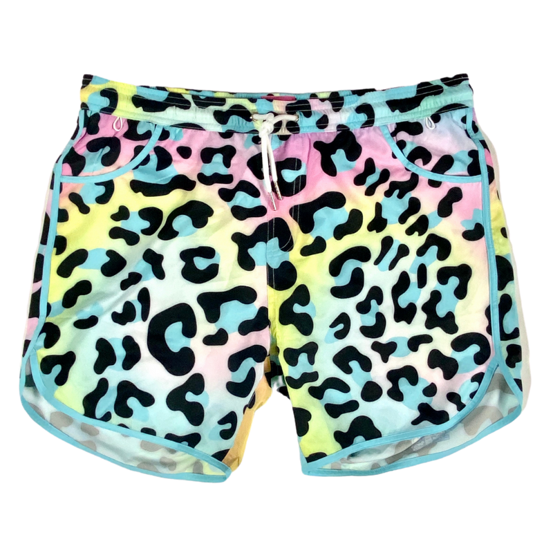 Cheetah print 2025 swim trunks